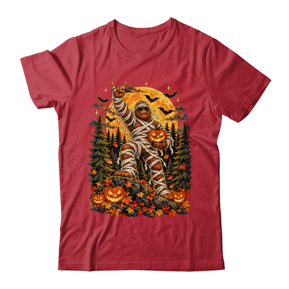 Spooky Halloween Bigfoot Pumpkin Funny Sasquatch Men Boy Shirt & Sweatshirt | teecentury
