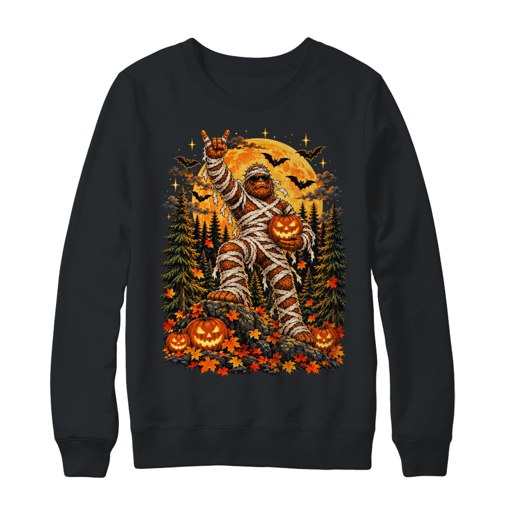 Spooky Halloween Bigfoot Pumpkin Funny Sasquatch Men Boy Shirt & Sweatshirt | teecentury