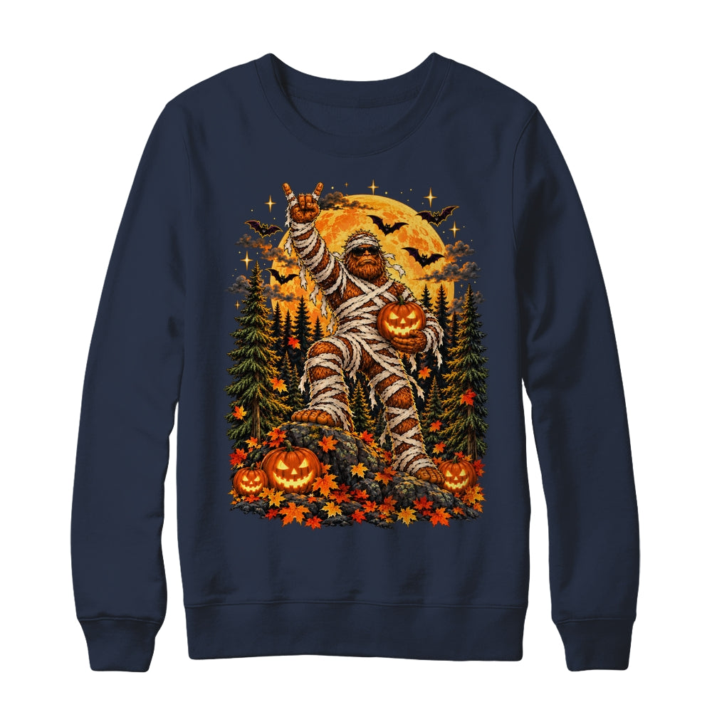 Spooky Halloween Bigfoot Pumpkin Funny Sasquatch Men Boy Shirt & Sweatshirt | teecentury