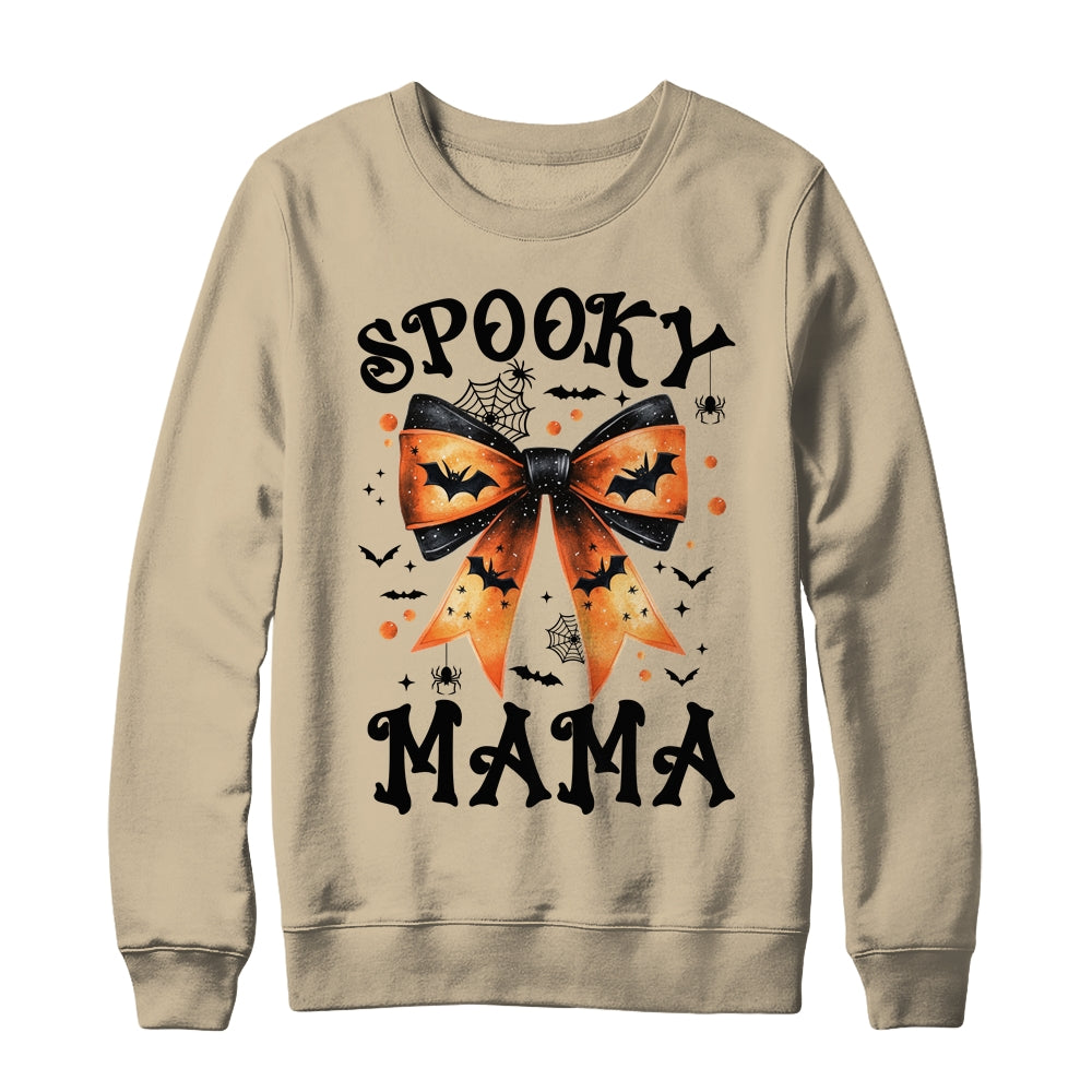 Spooky Mama Coquette Bow Halloween Spooky Season For Women Shirt & Sweatshirt | teecentury