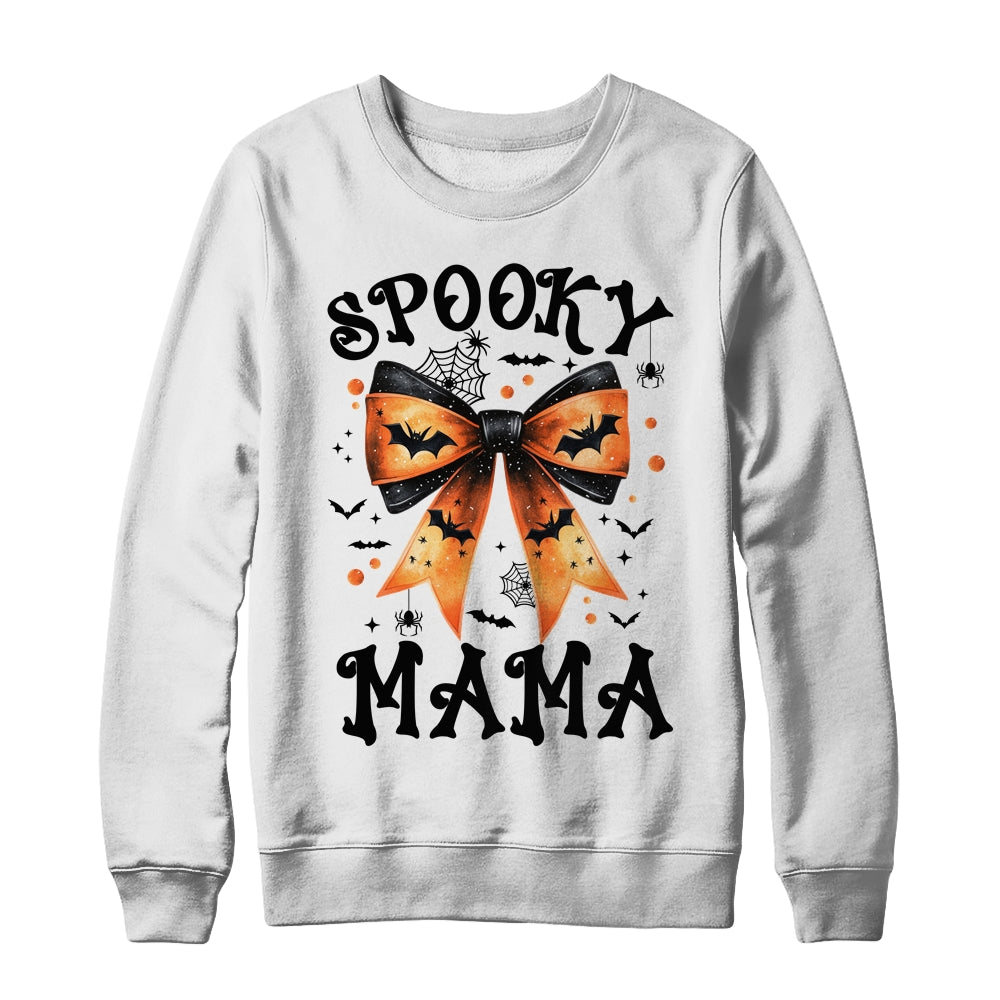 Spooky Mama Coquette Bow Halloween Spooky Season For Women Shirt & Sweatshirt | teecentury