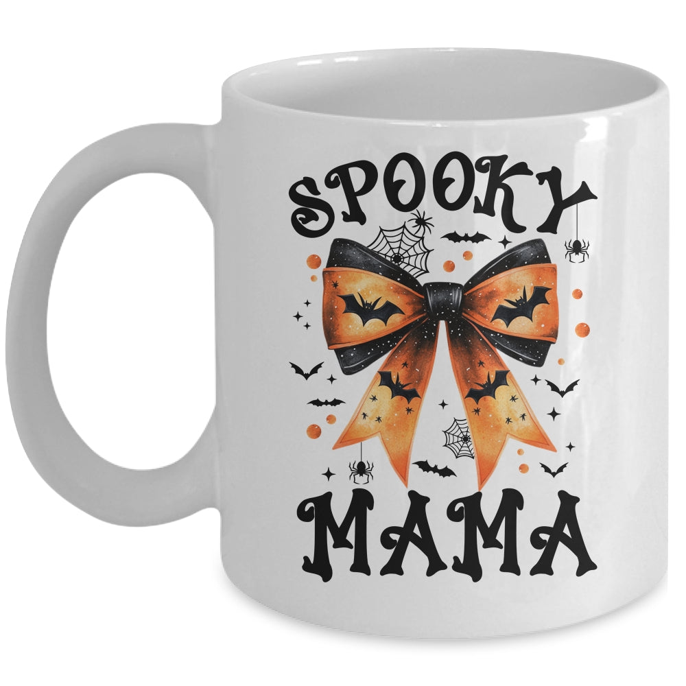 Spooky Mama Coquette Bow Halloween Spooky Season For Women Mug | teecentury