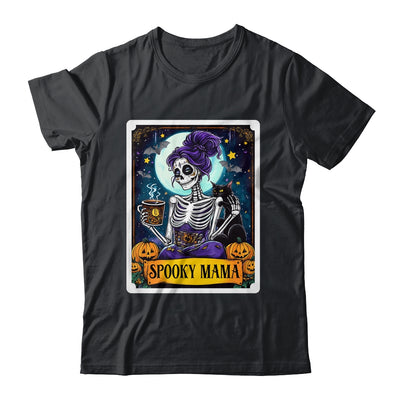 Spooky Mama Tarot Card Halloween Mom Skull Mama Black Cat Shirt & Sweatshirt | teecentury
