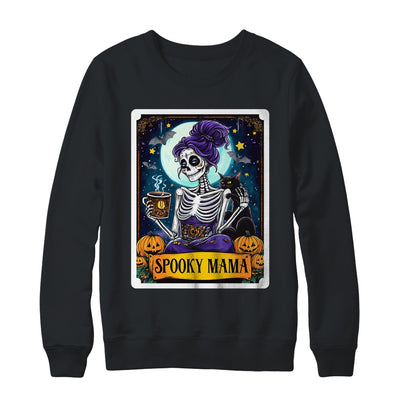 Spooky Mama Tarot Card Halloween Mom Skull Mama Black Cat Shirt & Sweatshirt | teecentury