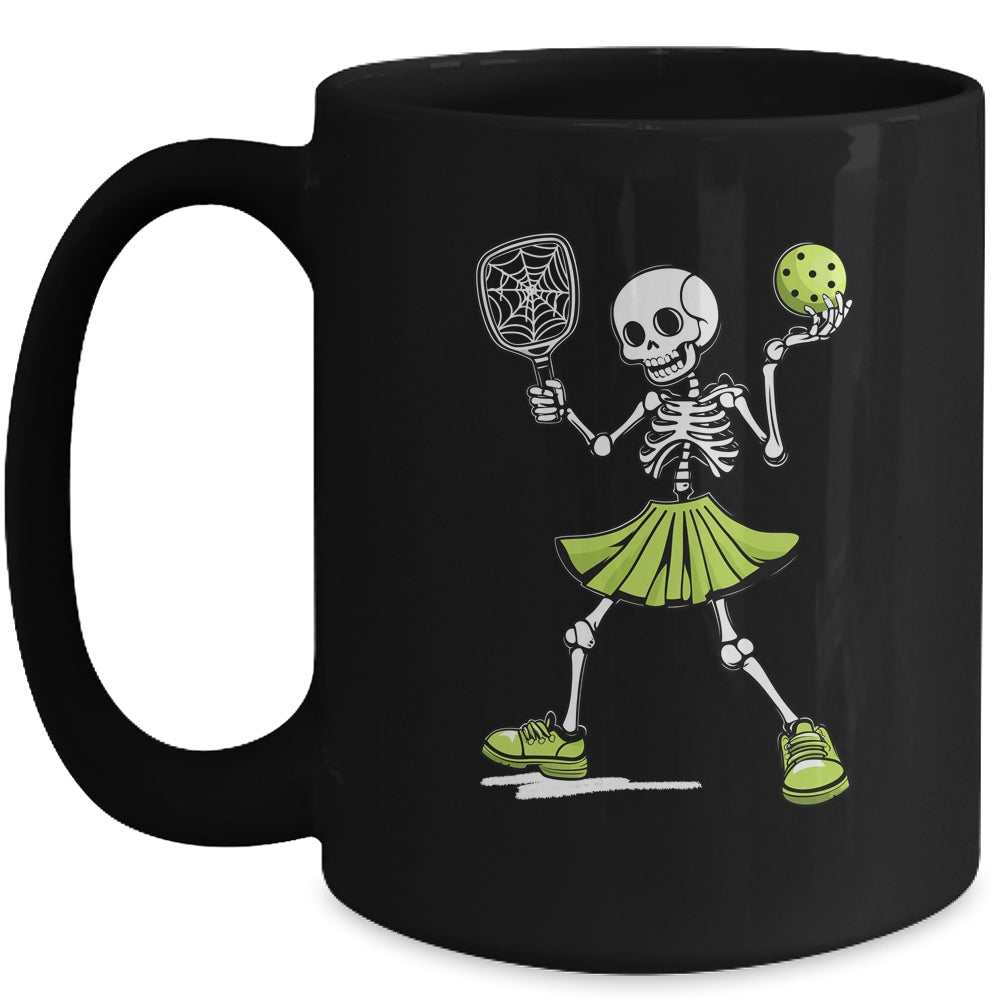 Spooky Pickleball Halloween Skeleton Costume Women Mug | teecentury