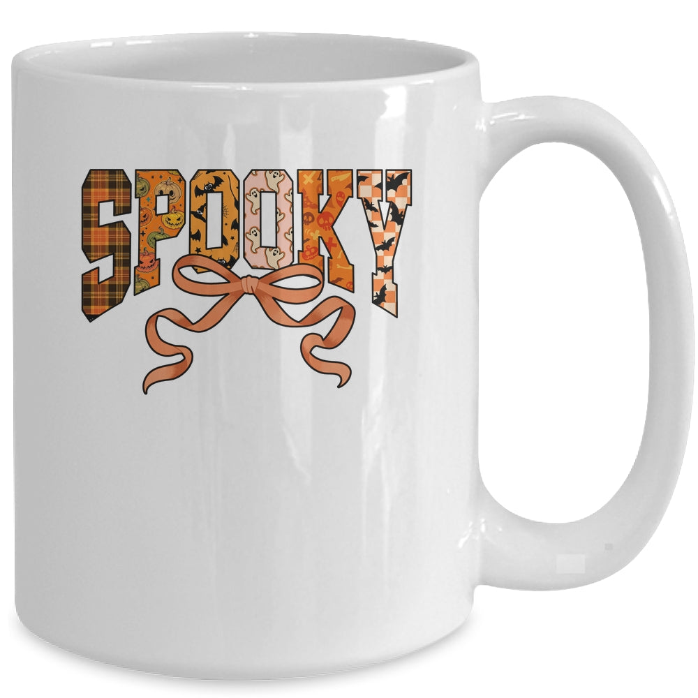 Spooky Season Coquette Halloween Retro Fall Pumpkin Girl Mug | teecentury