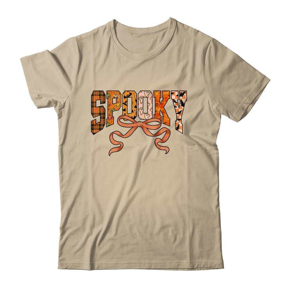 Spooky Season Coquette Halloween Retro Fall Pumpkin Girl Shirt & Sweatshirt | teecentury