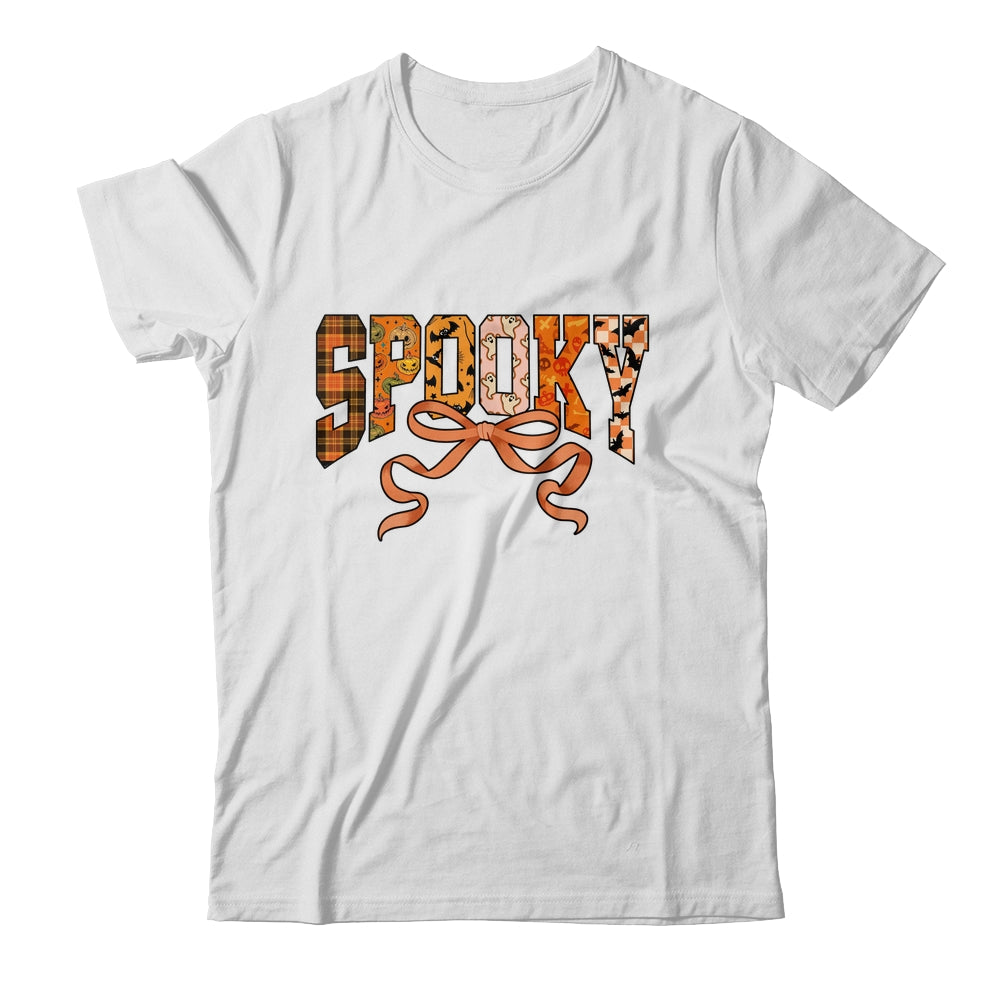 Spooky Season Coquette Halloween Retro Fall Pumpkin Girl Shirt & Sweatshirt | teecentury