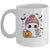 Spooky Season Cute Ghost Drinking Ice Coffee Halloween Womens Mug | teecentury