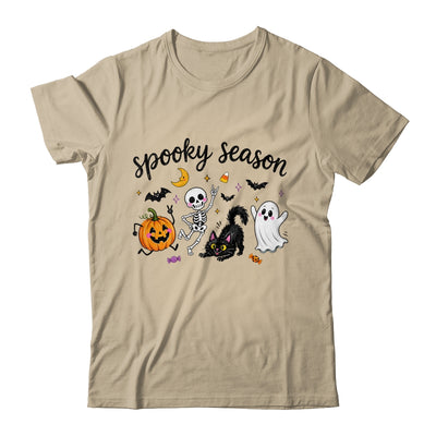 Spooky Season Halloween Cute Ghost Skeleton Cat Pumpkin Shirt & Sweatshirt | teecentury