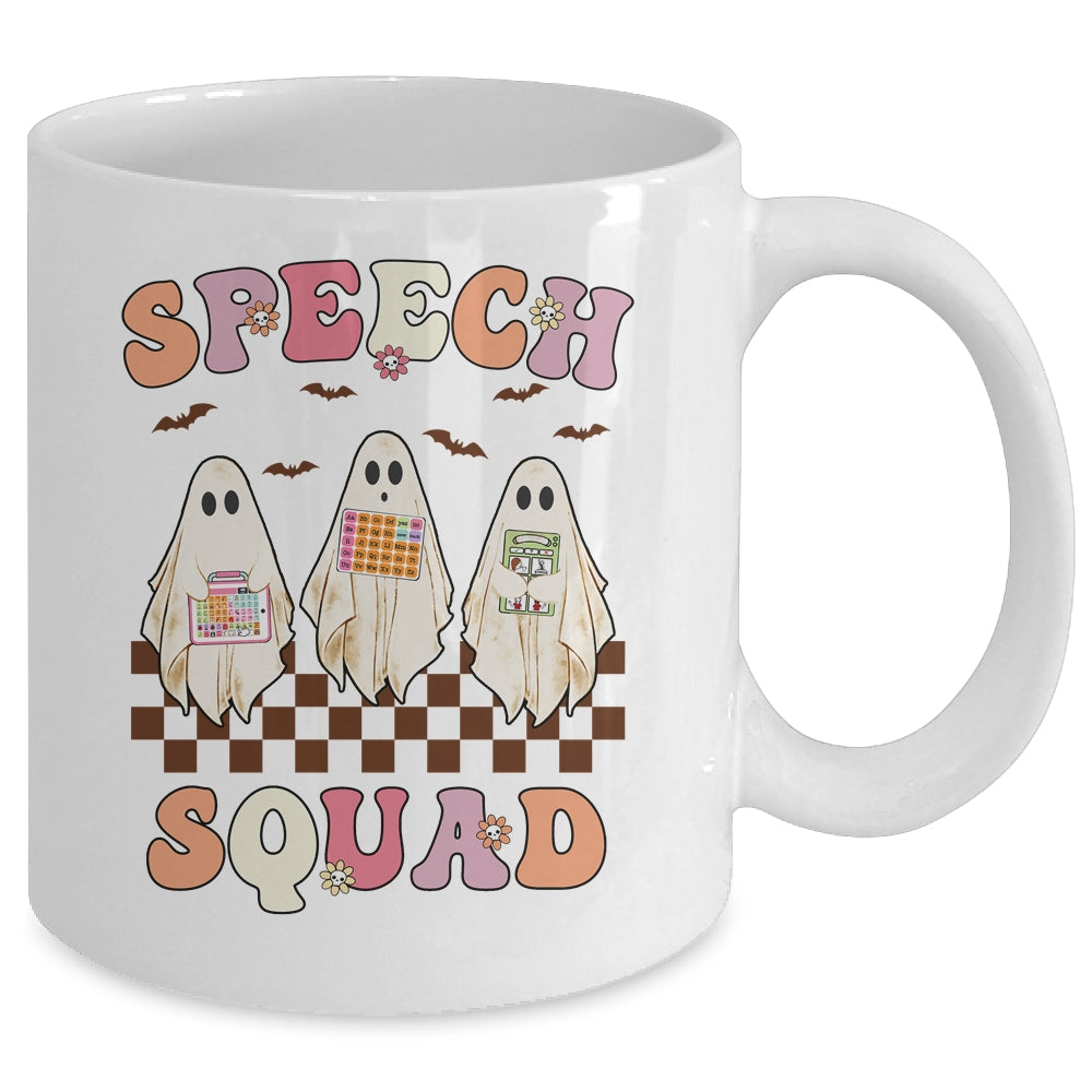 Spooky Season Halloween Speech Therapy Squad Cute Ghosts SLP Mug | teecentury