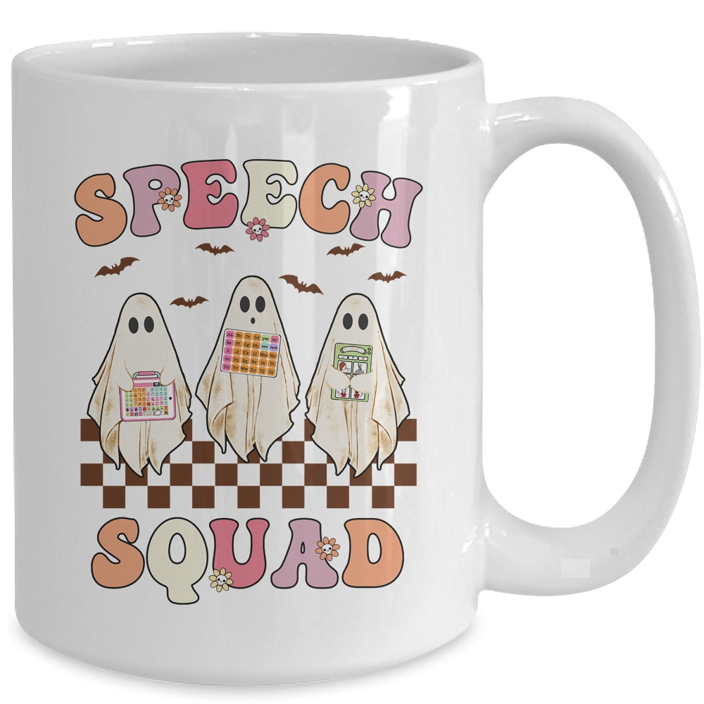 Spooky Season Halloween Speech Therapy Squad Cute Ghosts SLP Mug | teecentury