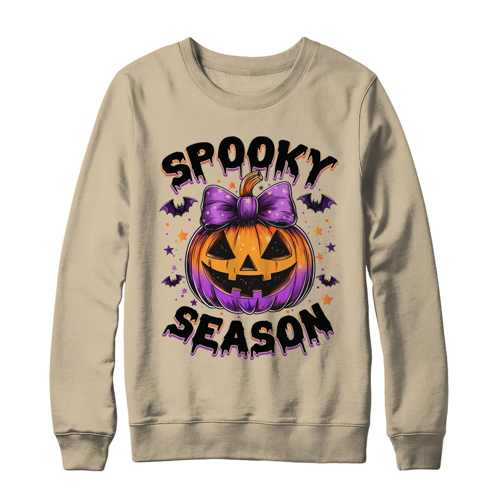 Spooky Season Retro Halloween Pumpkin Halloween Design Shirt & Sweatshirt | teecentury