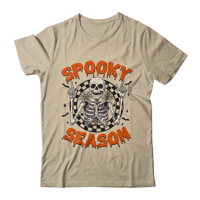 Spooky Season Retro Halloween Skeleton Halloween Bats Design Shirt & Sweatshirt | teecentury