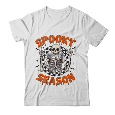 Spooky Season Retro Halloween Skeleton Halloween Bats Design Shirt & Sweatshirt | teecentury