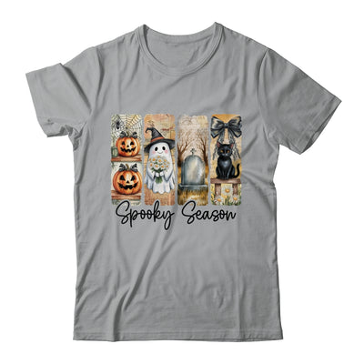 Spooky Season Vintage Halloween Ghost Cat Coquette Pumpkin Shirt & Sweatshirt | teecentury