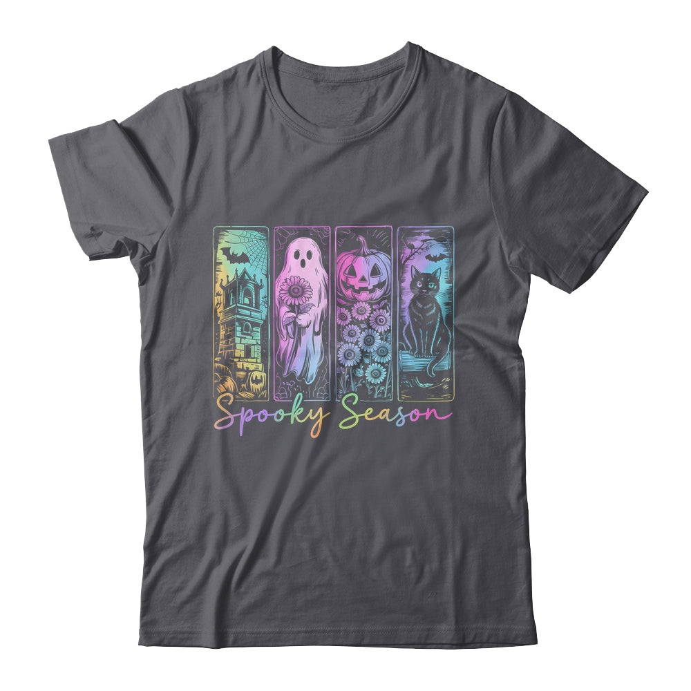 Spooky Season Vintage Halloween Ghost Cat Horror Movie Women Shirt & Sweatshirt | teecentury