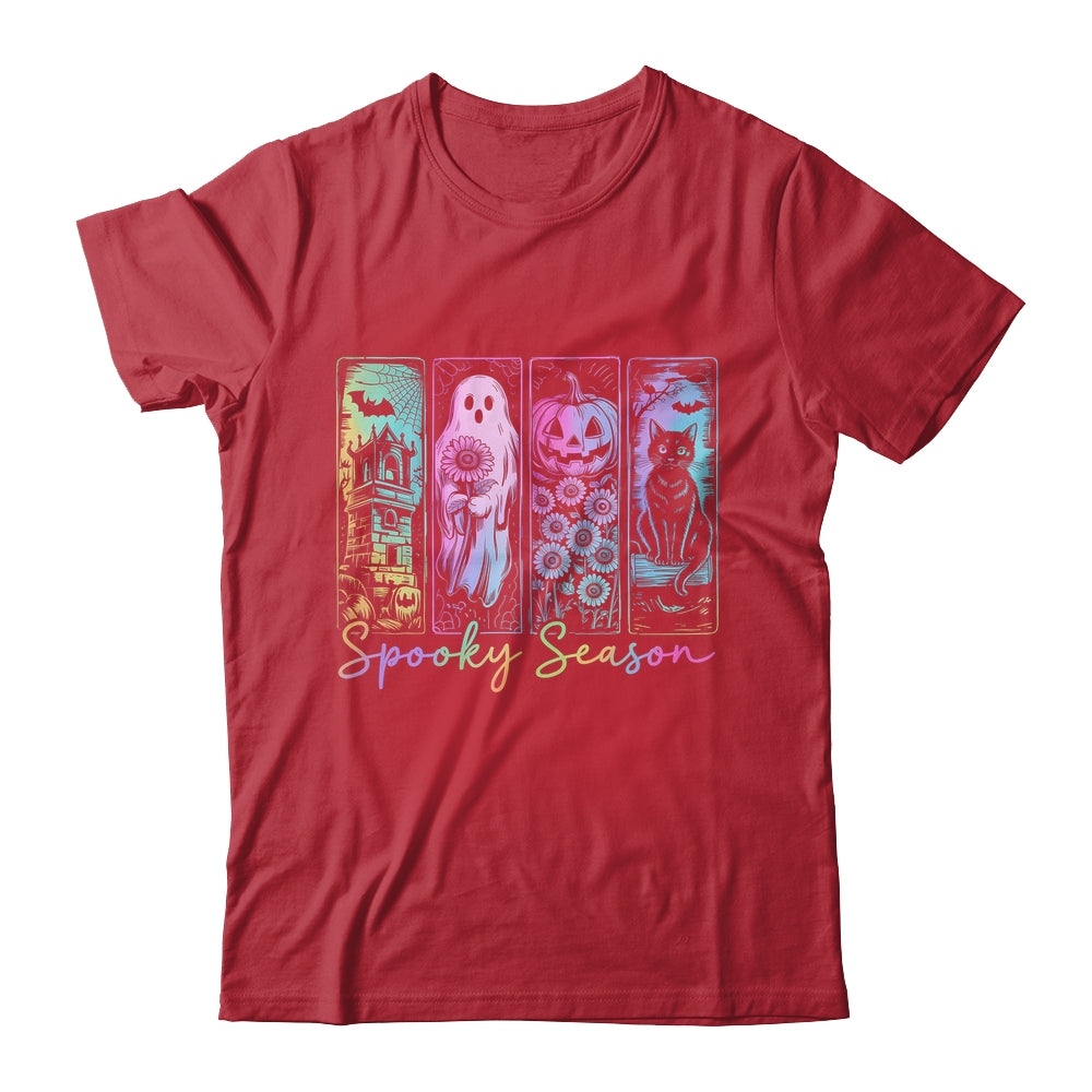 Spooky Season Vintage Halloween Ghost Cat Horror Movie Women Shirt & Sweatshirt | teecentury