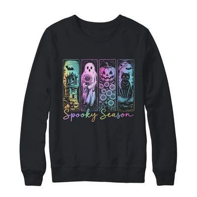Spooky Season Vintage Halloween Ghost Cat Horror Movie Women Shirt & Sweatshirt | teecentury