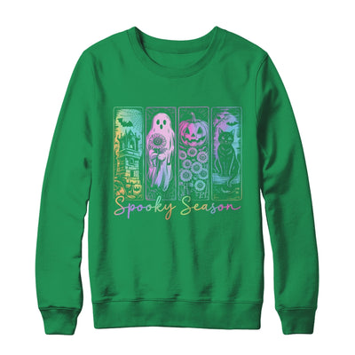 Spooky Season Vintage Halloween Ghost Cat Horror Movie Women Shirt & Sweatshirt | teecentury