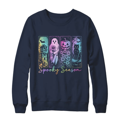 Spooky Season Vintage Halloween Ghost Cat Horror Movie Women Shirt & Sweatshirt | teecentury