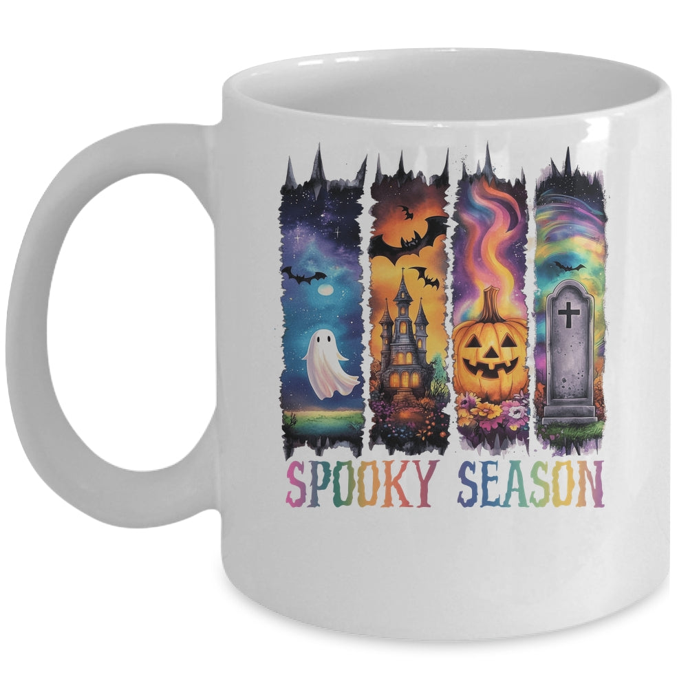 Spooky Season Vintage Halloween Ghost Coquette Fall Pumpkin Mug | teecentury