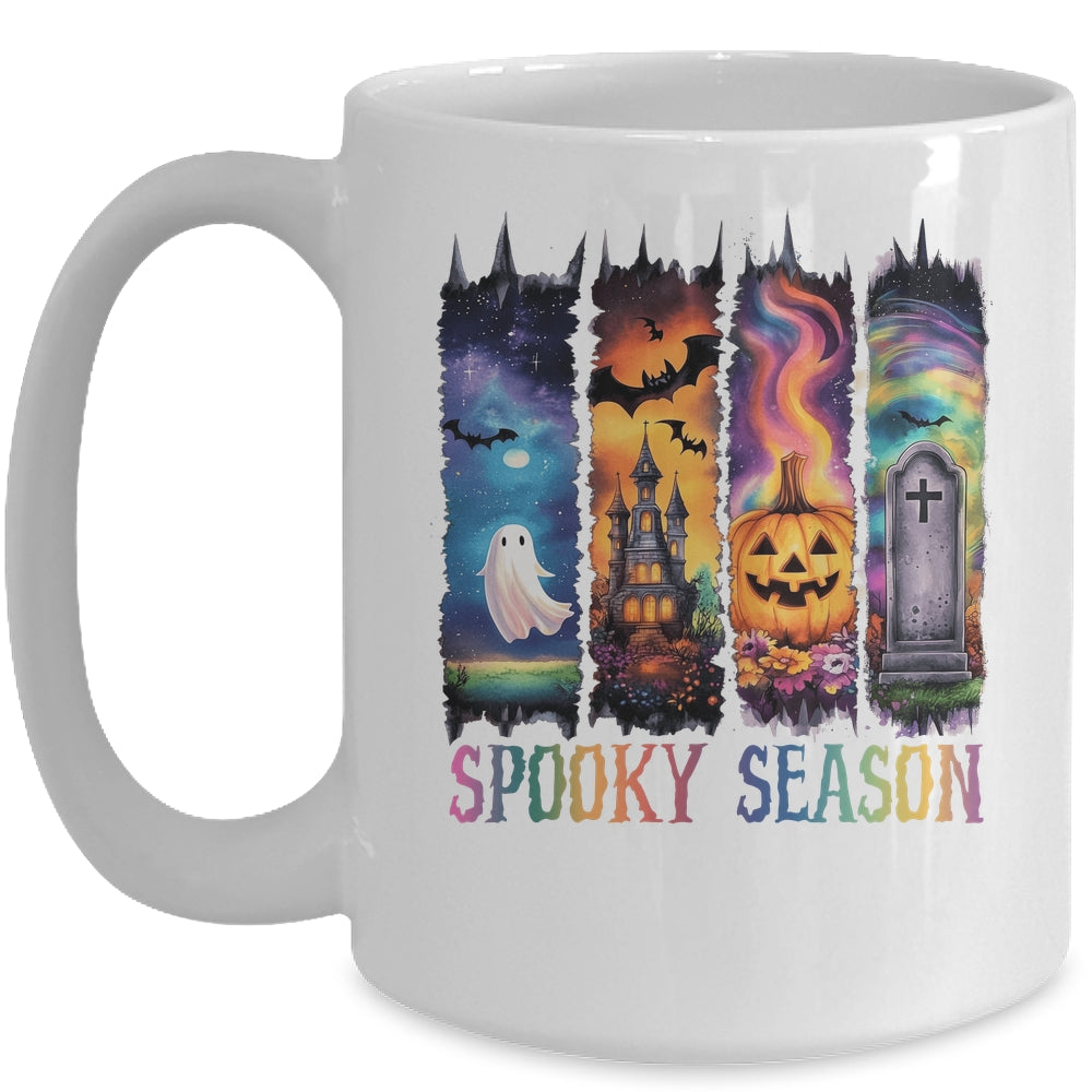 Spooky Season Vintage Halloween Ghost Coquette Fall Pumpkin Mug | teecentury