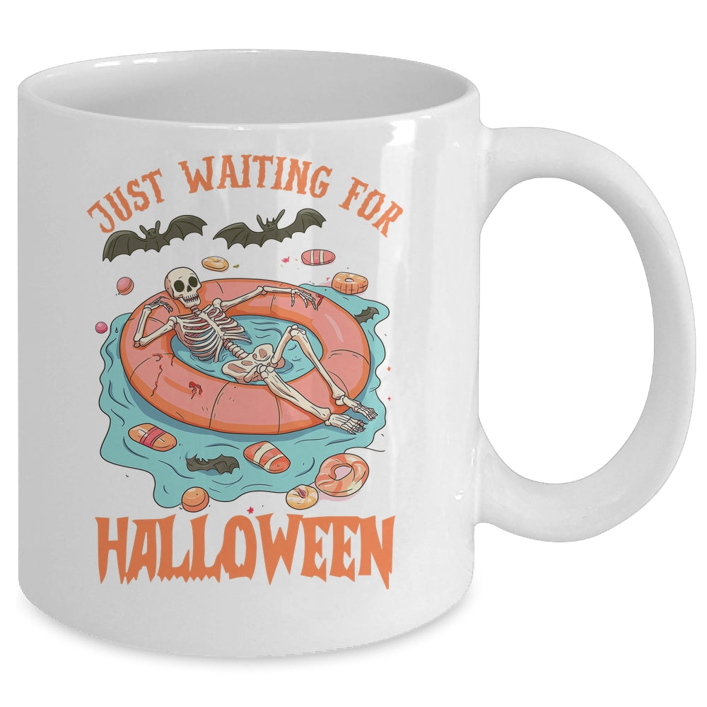 Spooky Summer Skeleton Just Waiting For Halloween Vibes Mug | teecentury