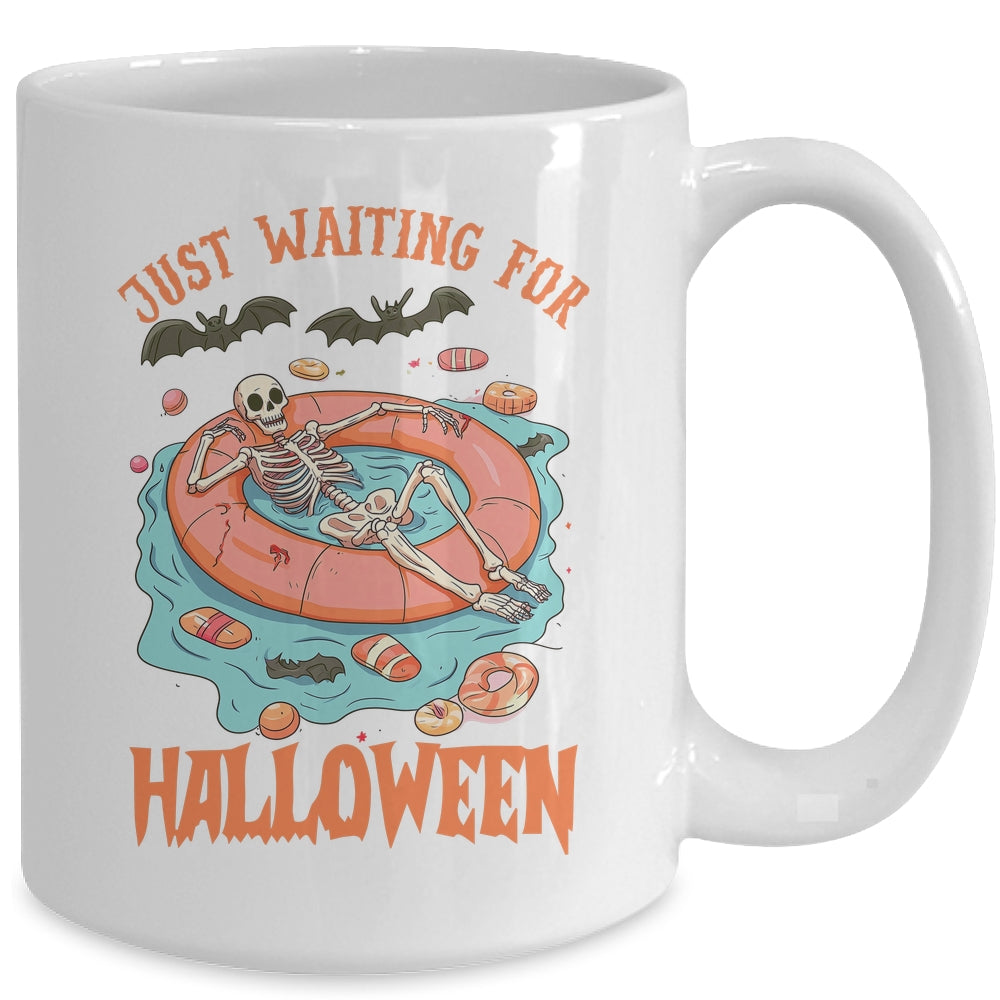 Spooky Summer Skeleton Just Waiting For Halloween Vibes Mug | teecentury