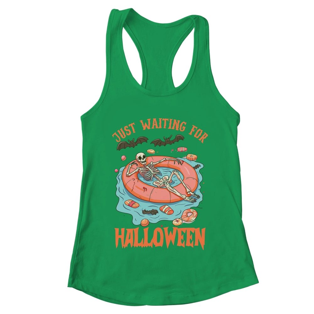 Spooky Summer Skeleton Just Waiting For Halloween Vibes Shirt & Tank Top | teecentury