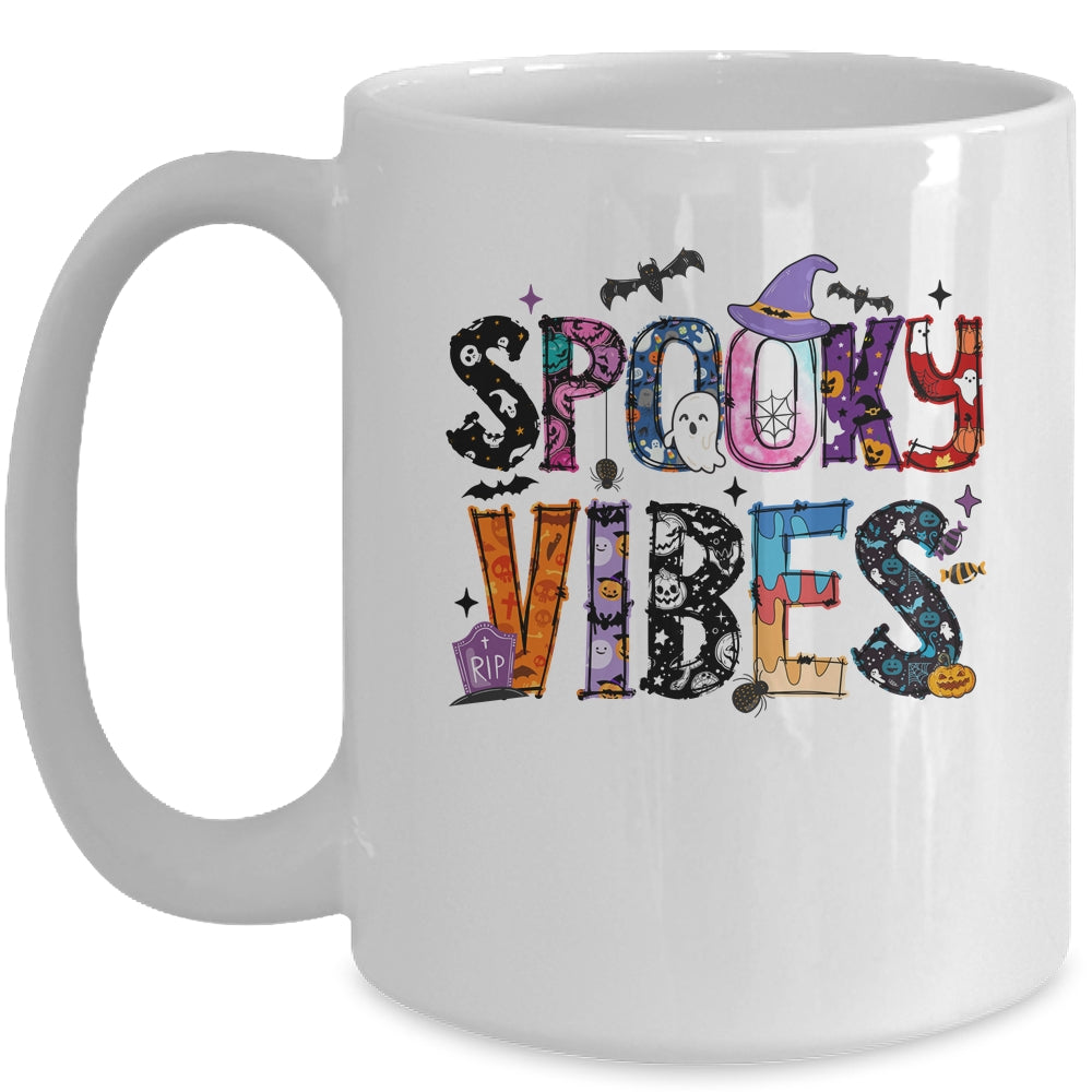 Spooky Vibes Halloween Spooky Season Design For Men Women Mug | teecentury