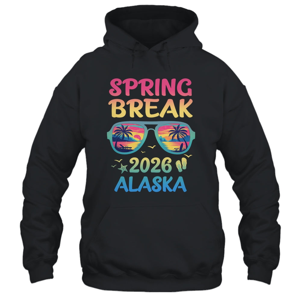 Spring Break Alaska 2026 Vacation Trip Sunglasses Shirt & Tank Top | teecentury
