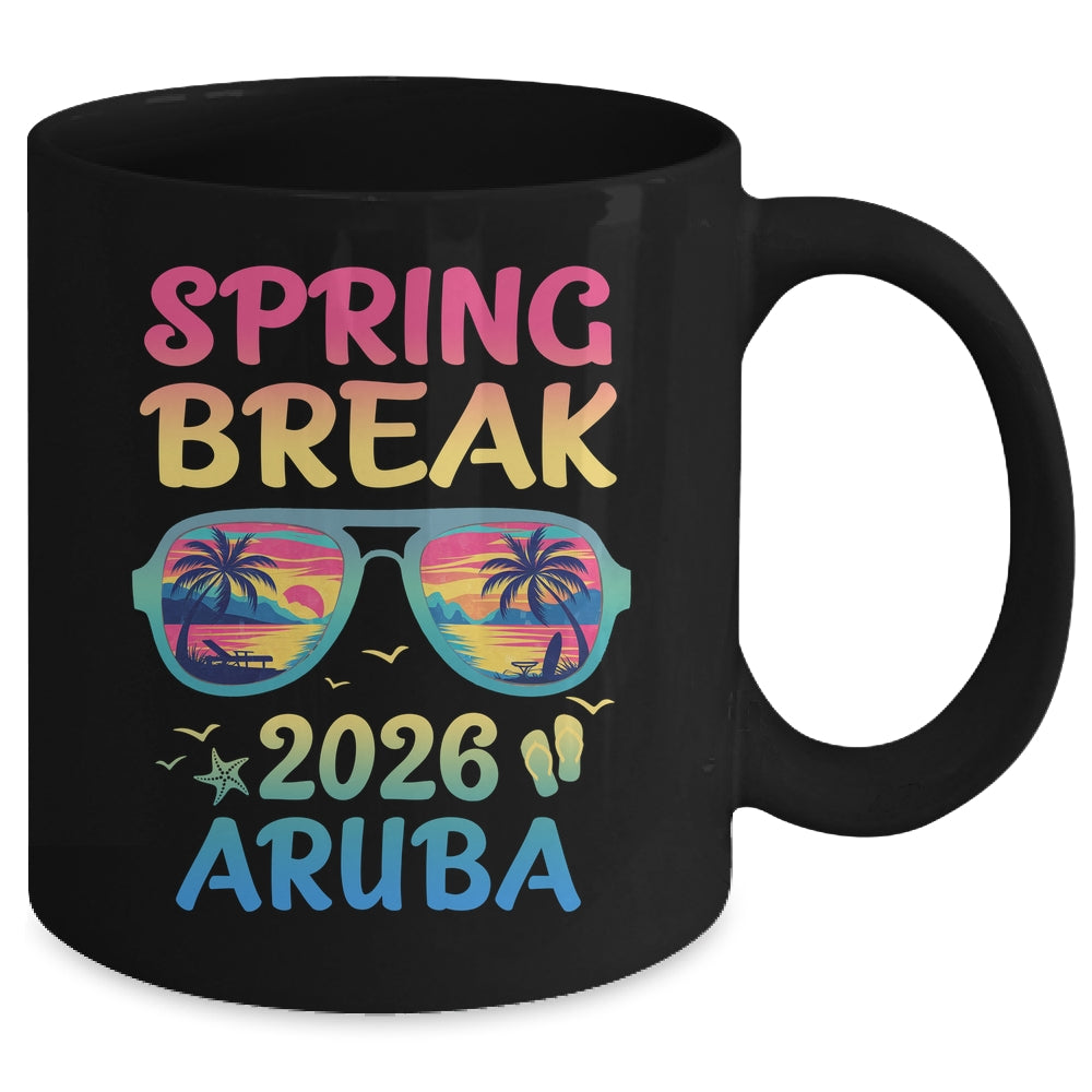 Spring Break Aruba 2026 Vacation Trip Sunglasses Mug | teecentury