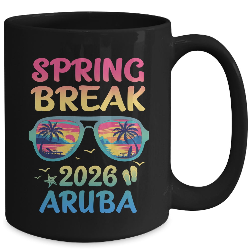 Spring Break Aruba 2026 Vacation Trip Sunglasses Mug | teecentury