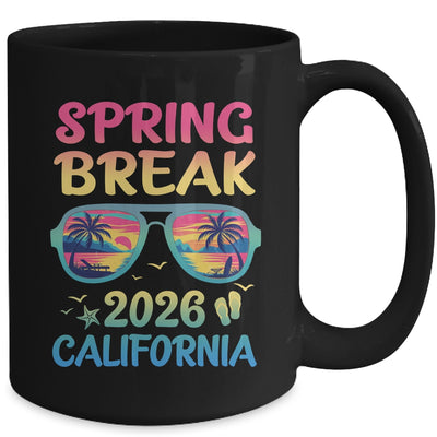 Spring Break California 2026 Vacation Trip Sunglasses Mug | teecentury