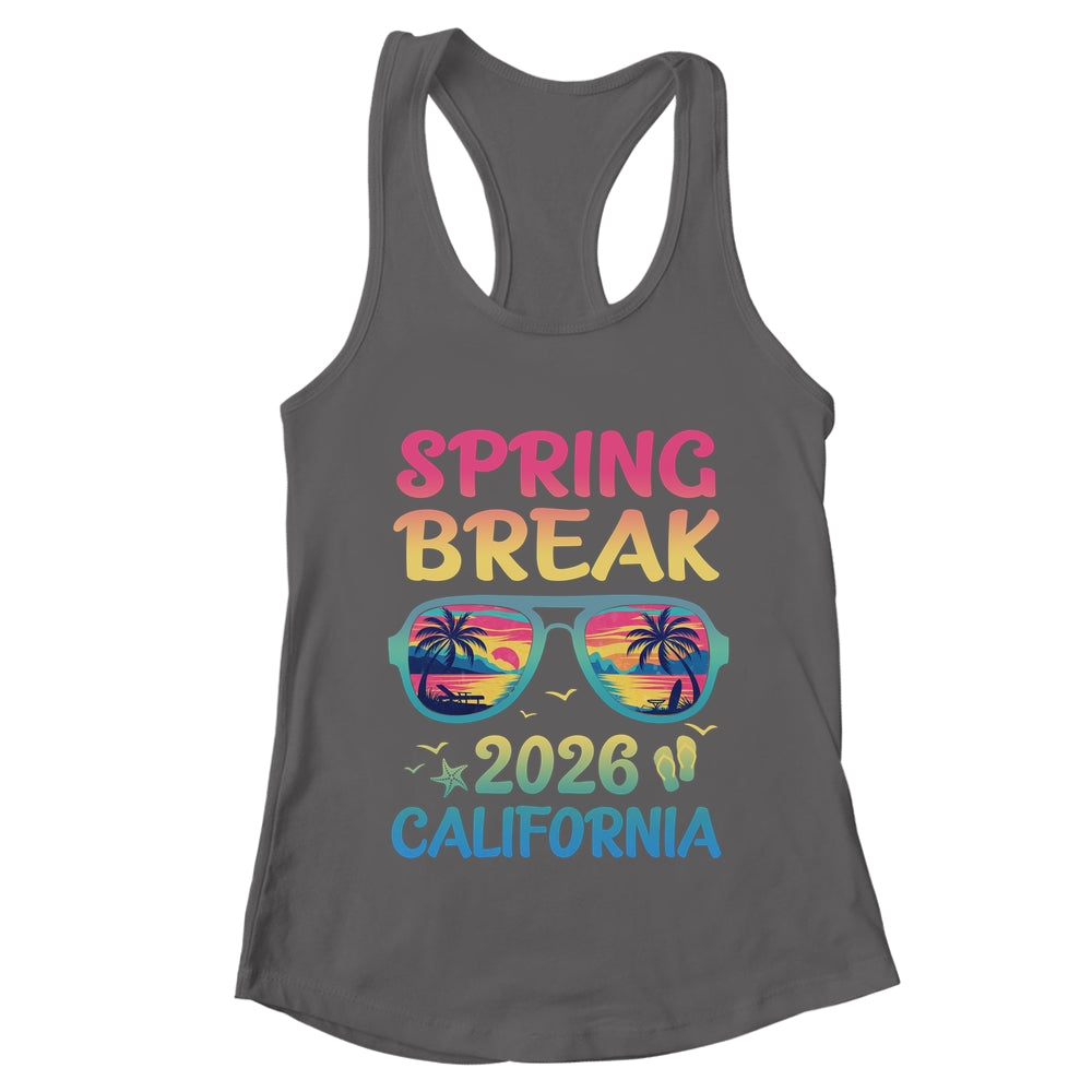 Spring Break California 2026 Vacation Trip Sunglasses Shirt & Tank Top | teecentury