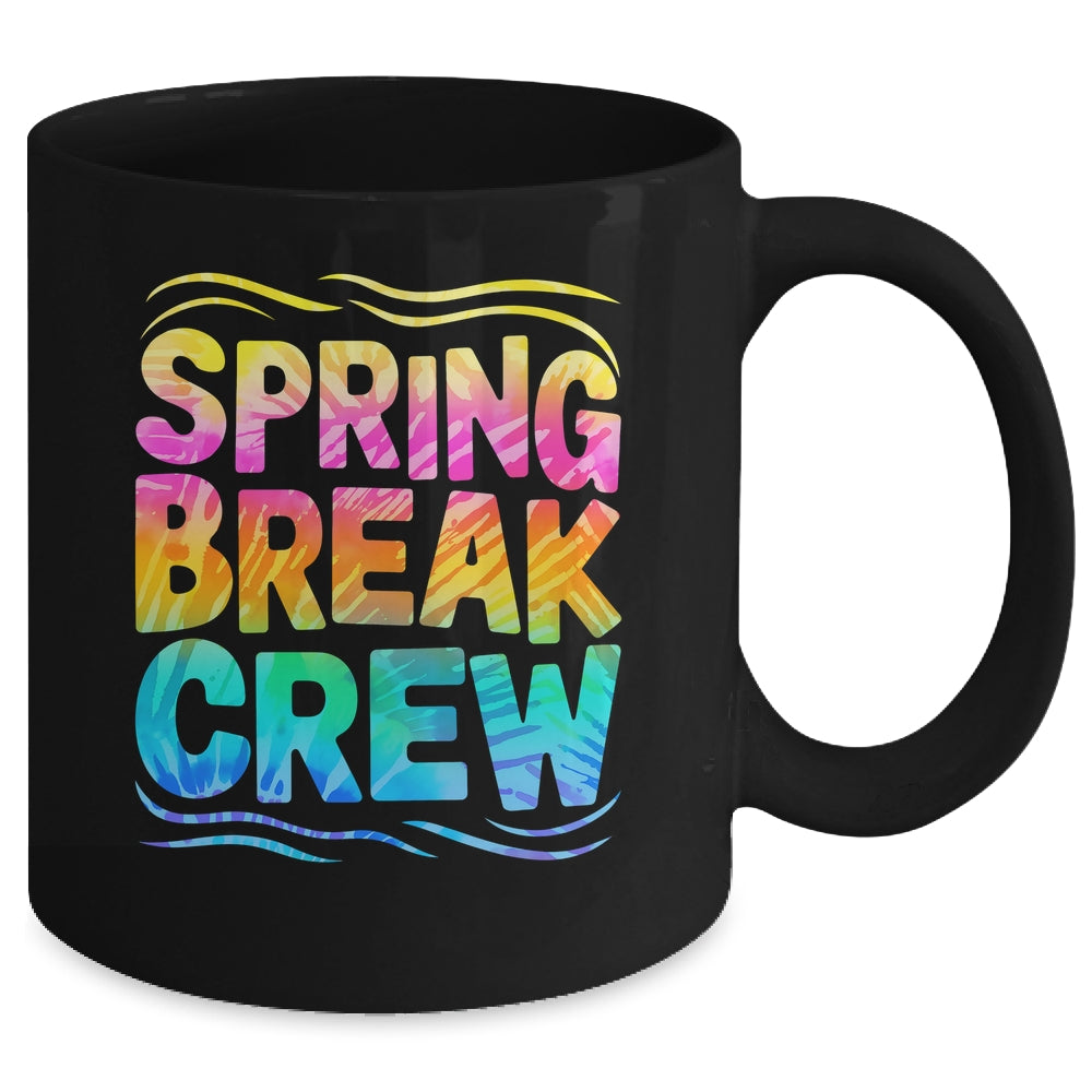 Spring Break Crew Retro Groovy 2025 Kids Boys Girls Mug | teecentury