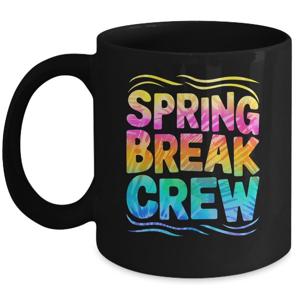 Spring Break Crew Retro Groovy 2025 Kids Boys Girls Mug | teecentury