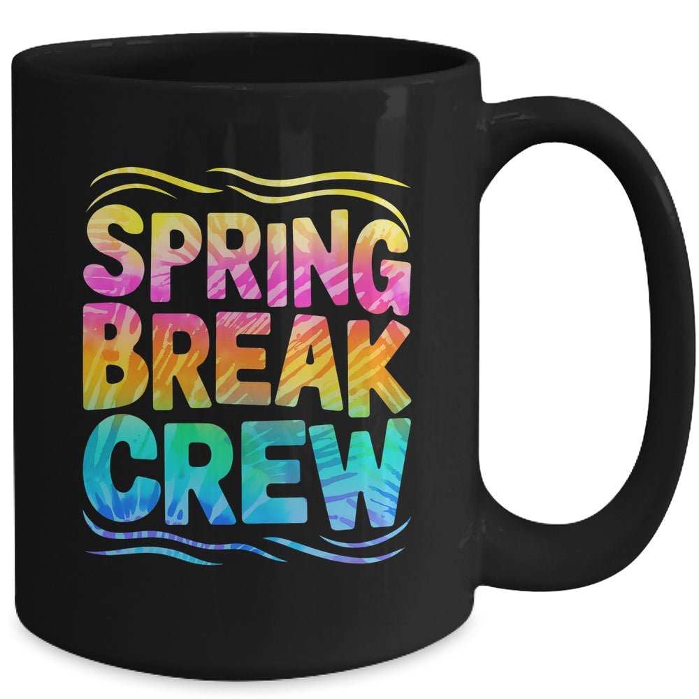 Spring Break Crew Retro Groovy 2025 Kids Boys Girls Mug | teecentury