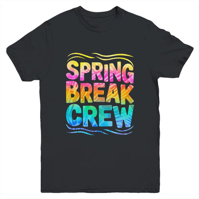 Spring Break Crew Retro Groovy 2025 Kids Boys Girls Youth Shirt | teecentury