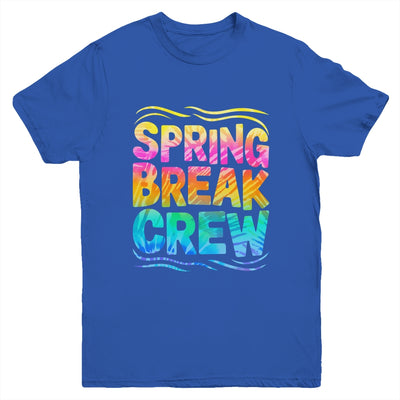 Spring Break Crew Retro Groovy 2025 Kids Boys Girls Youth Shirt | teecentury