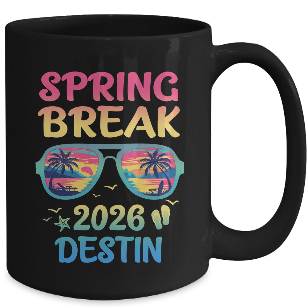 Spring Break Destin 2026 Vacation Trip Sunglasses Mug | teecentury