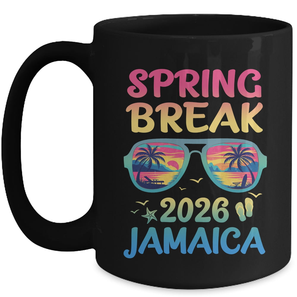 Spring Break Jamaica 2026 Vacation Trip Sunglasses Mug | teecentury