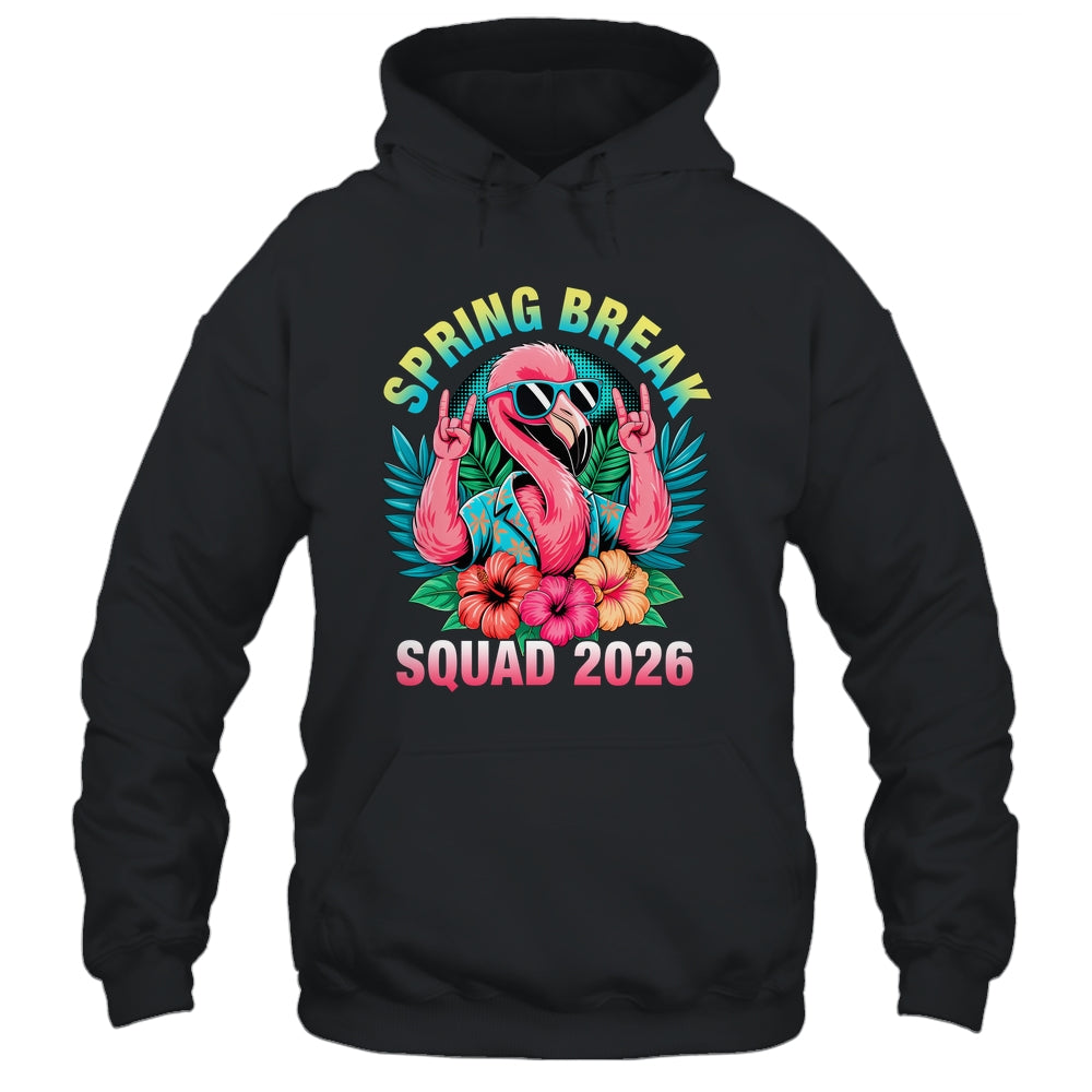 Spring Break Squad 2026 Flamingo Funny Matching Trip Shirt & Tank Top | teecentury