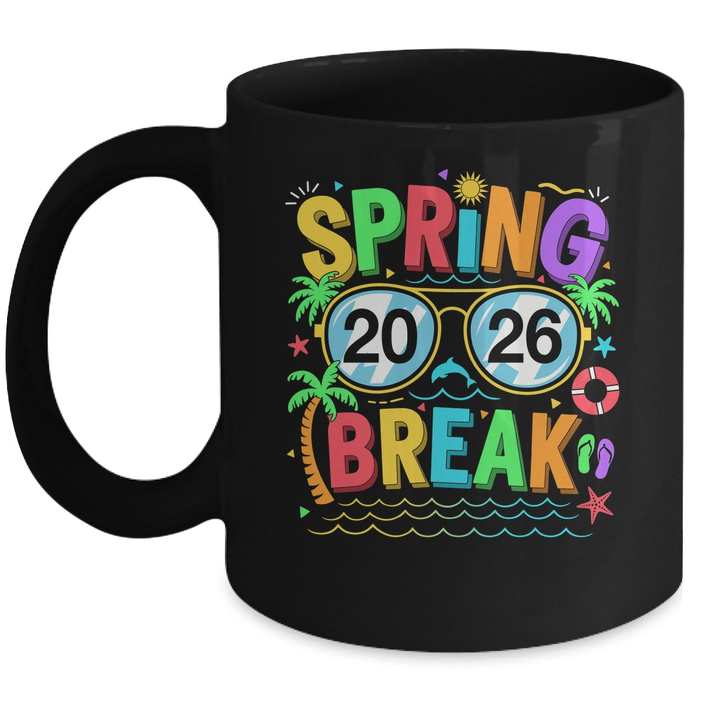 Spring Break Squad Vintage 2026 Florida Cool Sunglasses Mug | teecentury