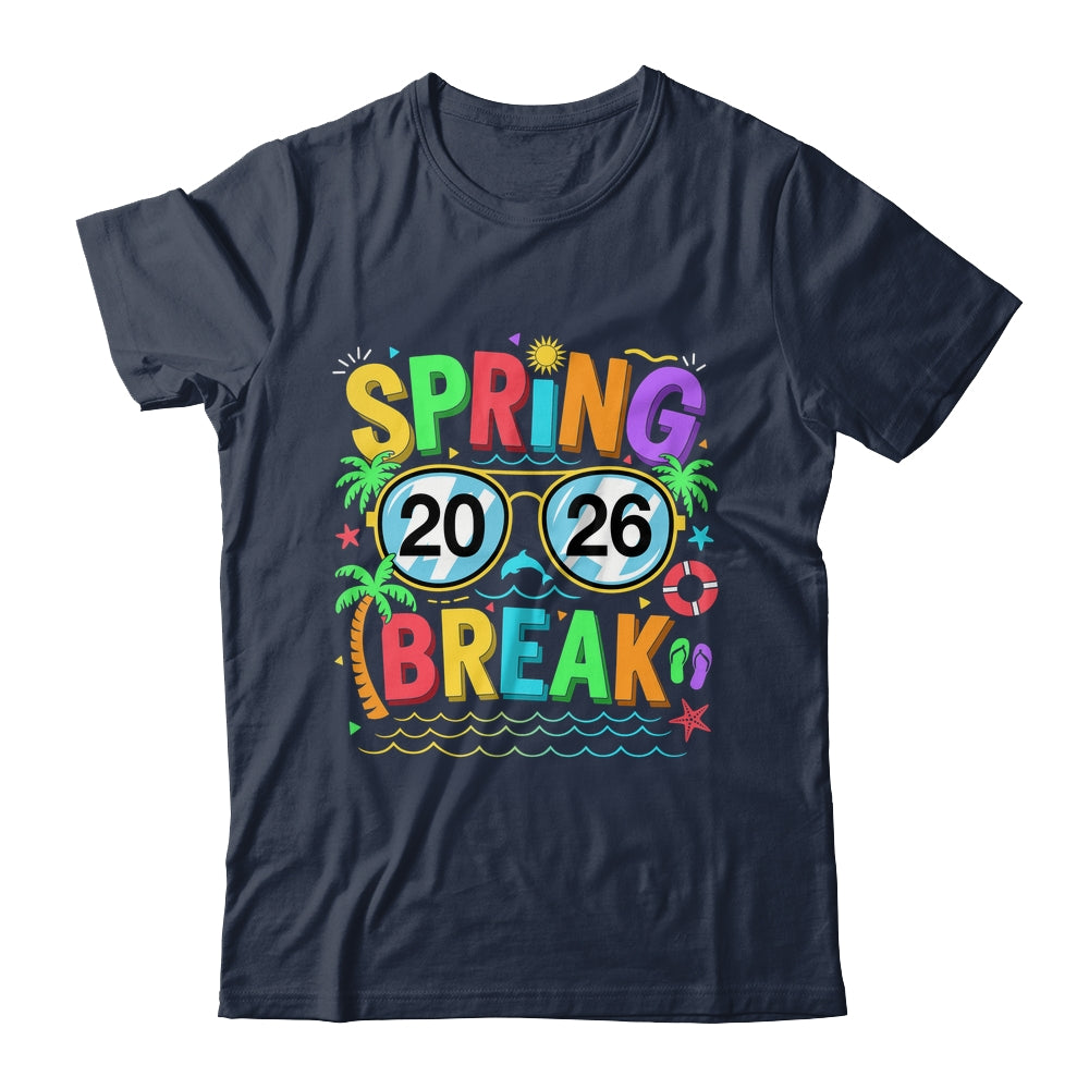 Spring Break Squad Vintage 2026 Florida Cool Sunglasses Shirt & Tank Top | teecentury