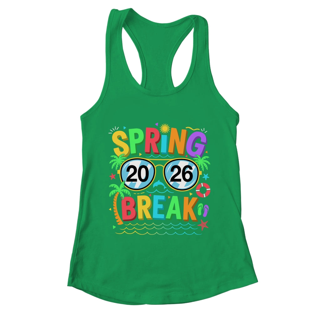 Spring Break Squad Vintage 2026 Florida Cool Sunglasses Shirt & Tank Top | teecentury