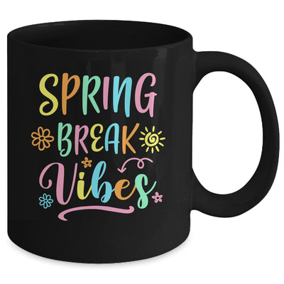 Spring Break Vibes Funny Spring Break Teacher Floral Pattern Mug | teecentury