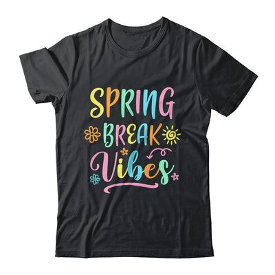 Spring Break Vibes Funny Spring Break Teacher Floral Pattern Shirt & Tank Top | teecentury