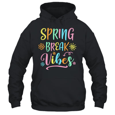 Spring Break Vibes Funny Spring Break Teacher Floral Pattern Shirt & Tank Top | teecentury